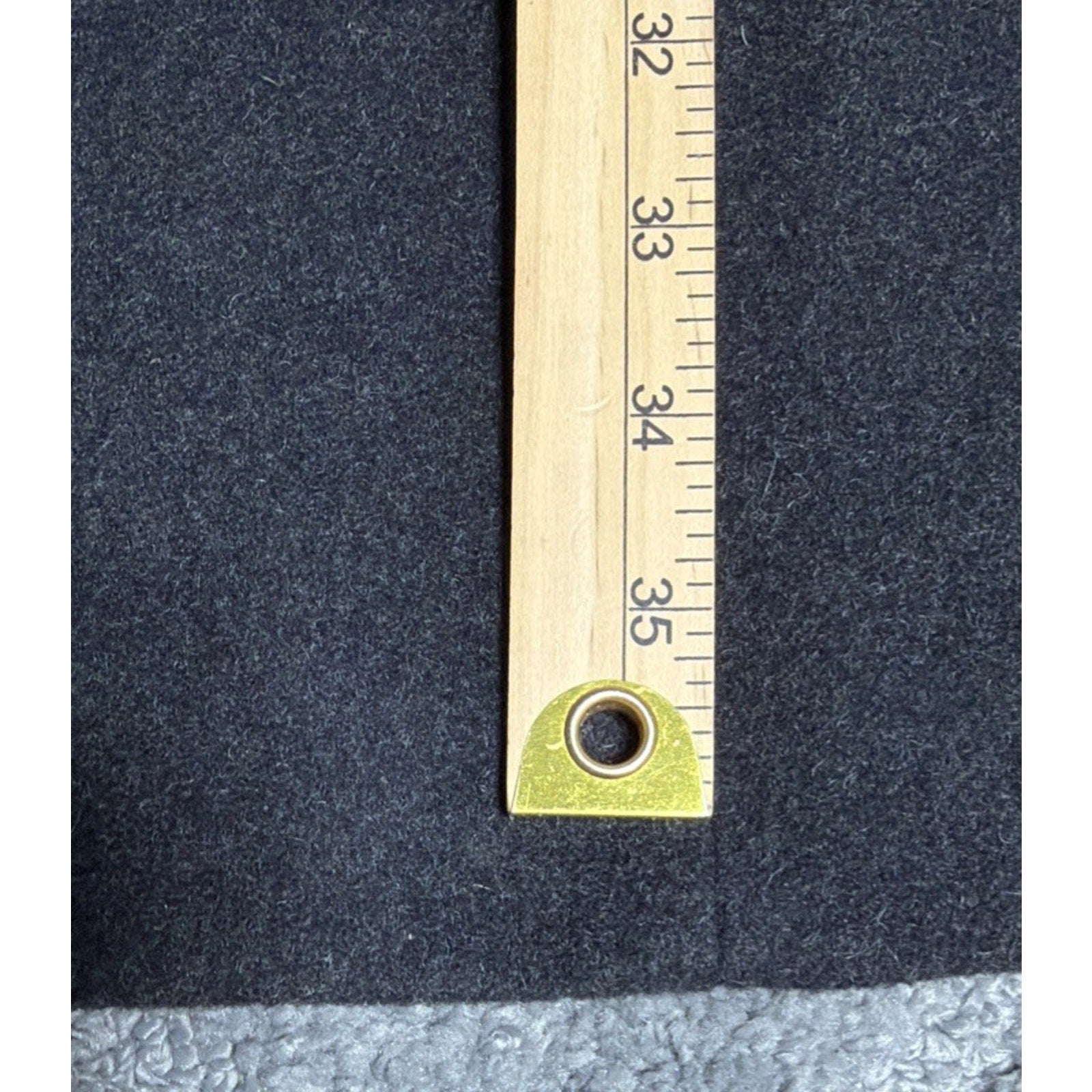 Preston & York Womens Size 8 100% Wool Trench Coat Charcoal Grey Lined