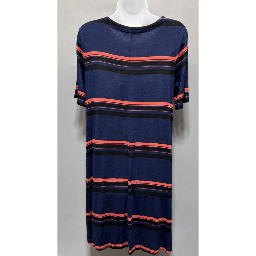 Womens Medium Ann Taylor’s Loft Tee Shirt Dress Striped Casual