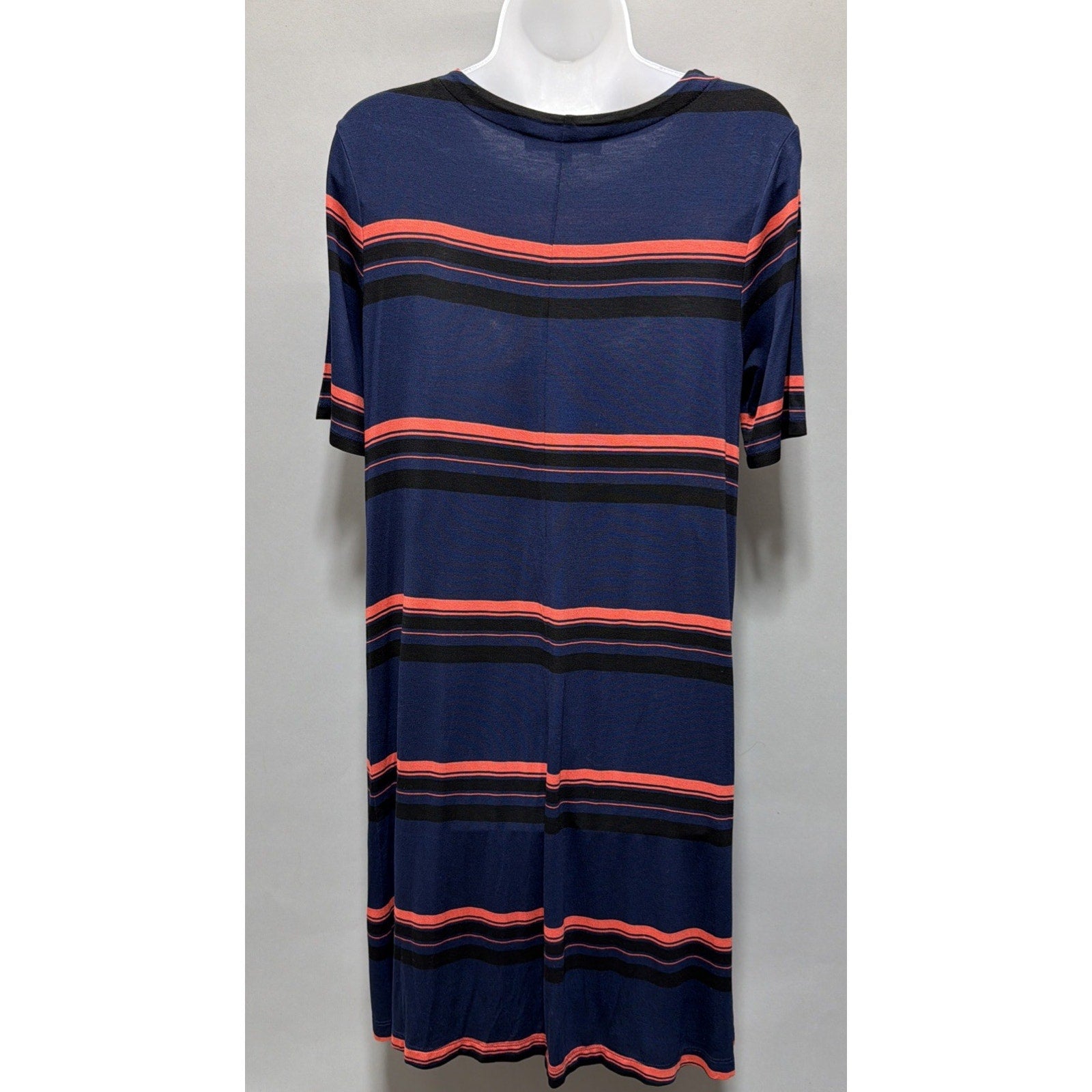 Womens Medium Ann Taylor’s Loft Tee Shirt Dress Striped Casual