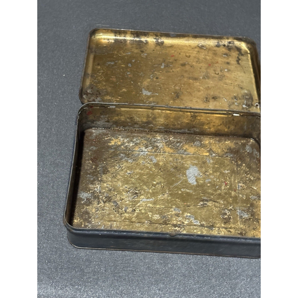 Johnson & Johnson Autokit Metal First Aid Tin Blue/Beige Medicine Made in USA