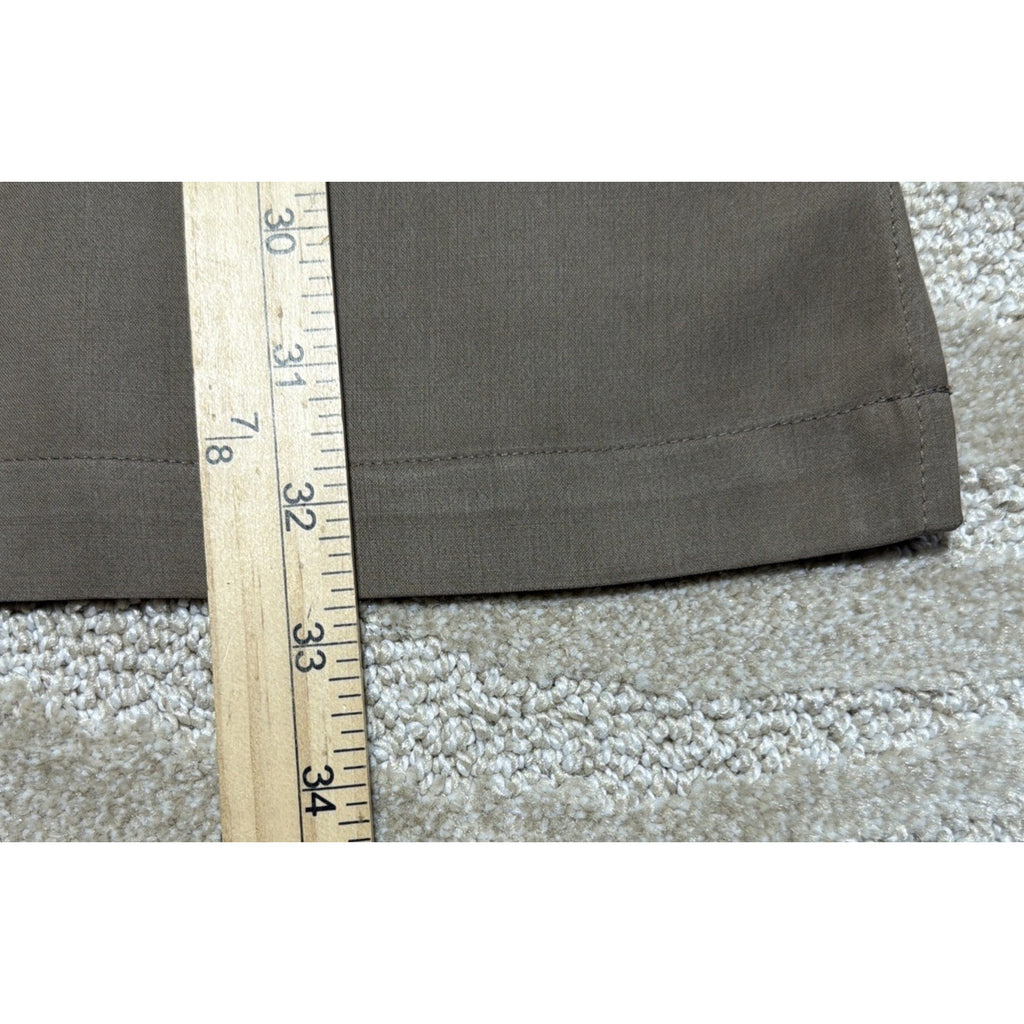 Tulliano 100% Silk Taupe Button Front Shirt Menswear 2XL Luxury Pocket NWT