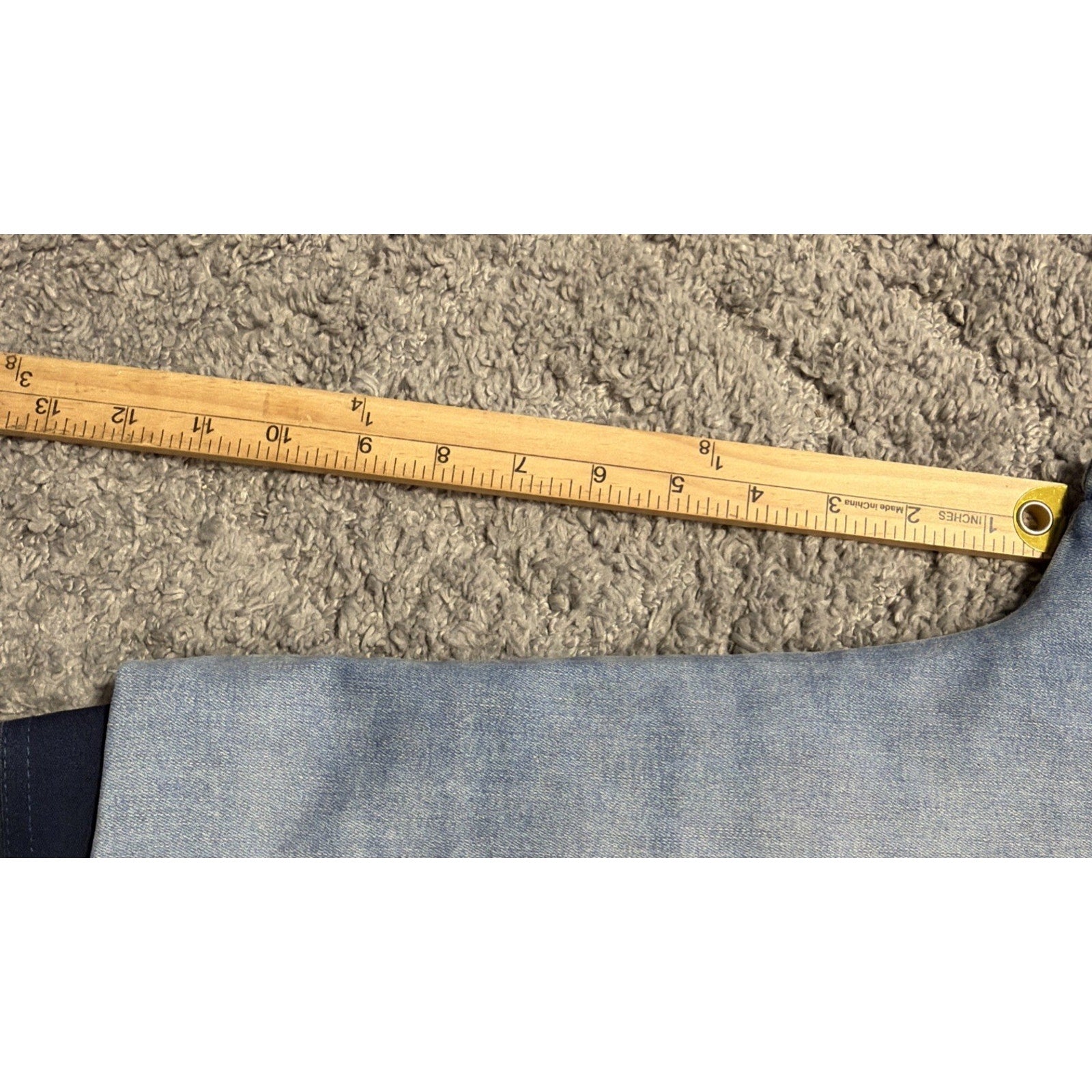 New Lee Jeans Blue Denim Pull On Stretch Anit-Roll Waste Slimming Flare 36x32