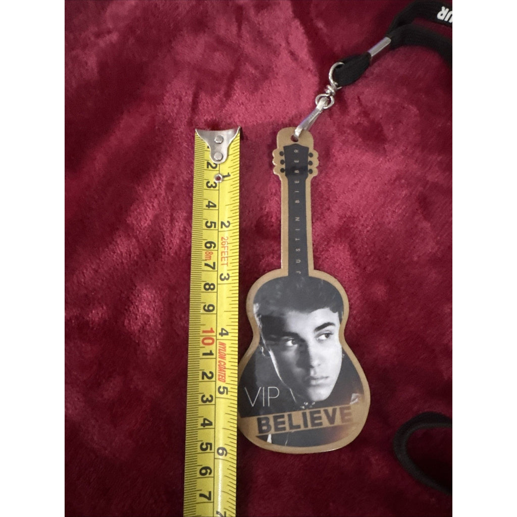 Justin Bieber Believe Tour Lanyard with Guitar Shaped VIP Pass