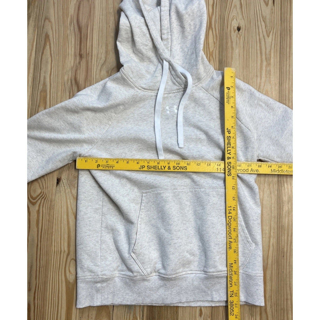 Under Armour Women's Essential Fleece Hoodie Oatmeal Small