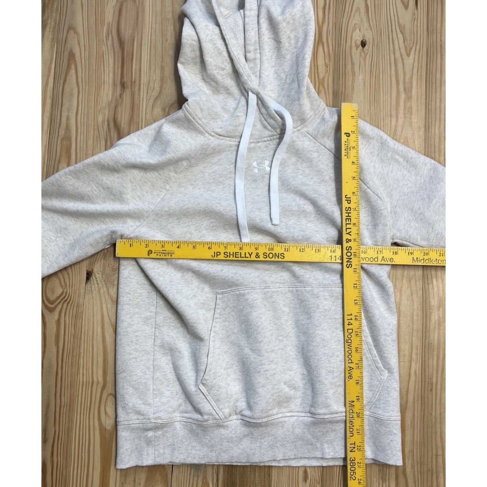 Under Armour Women's Essential Fleece Hoodie Oatmeal Small