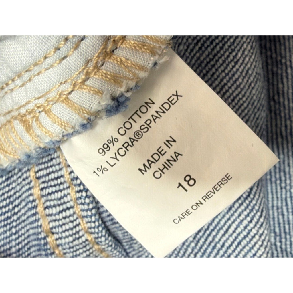 New York & Company SoHo Distressed Women's Jean Skirt Plus Size 18 Stretch