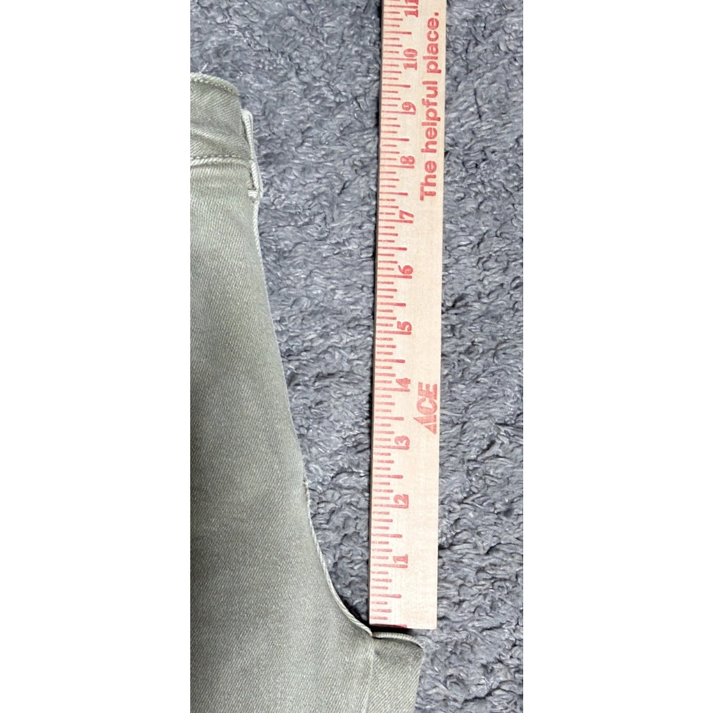 We The Free Olive Green Jeans Womens 26 Slim Frayed Hem Ankle Raw Hem Stretch