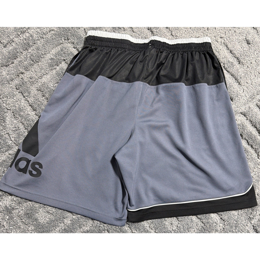 Adidas Basketball Shorts Mens XL Gray Black Training Running