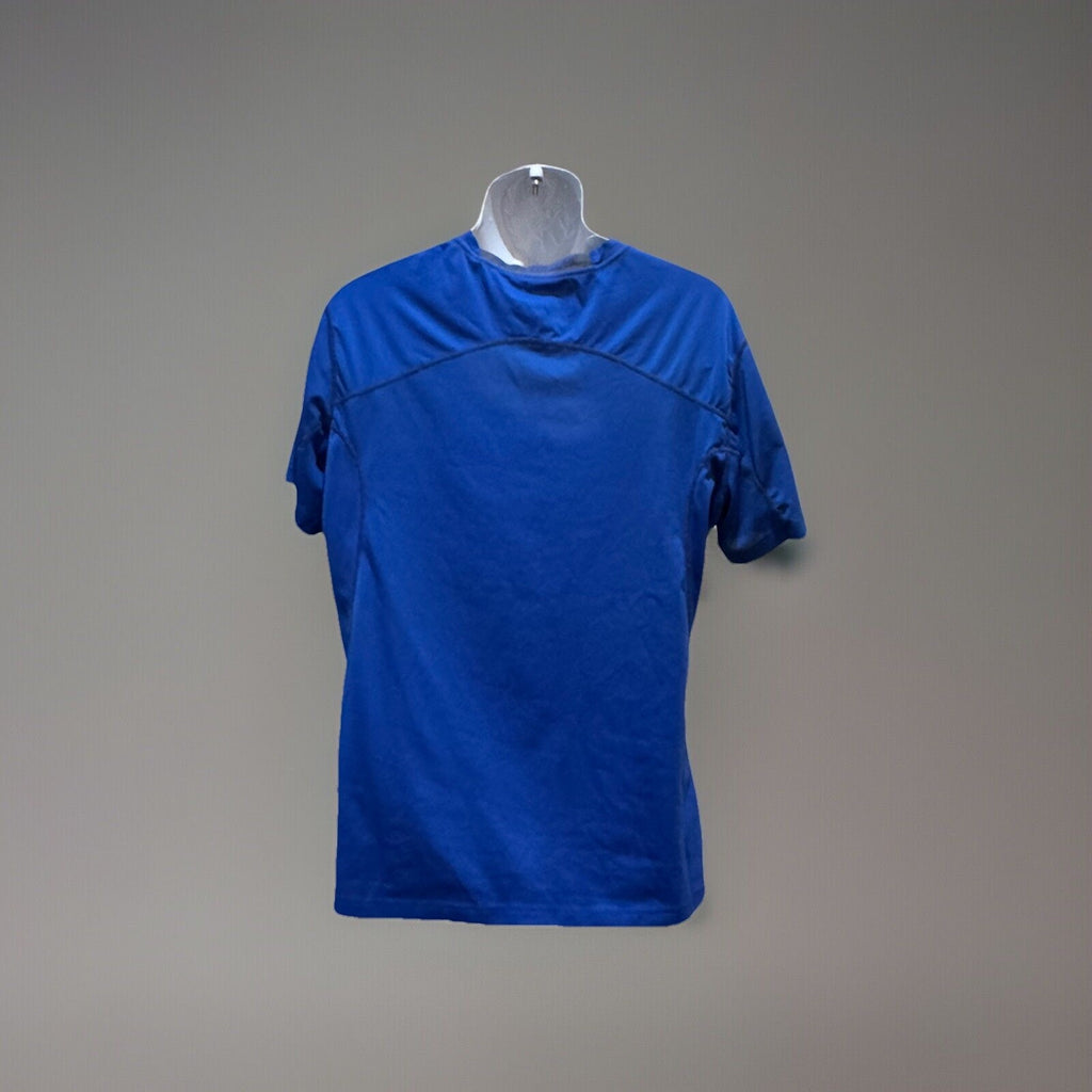 Nike Pro Combat Shirt Mens XL Fitted Blue Mock Base Layer Dri Fit Short Sleeve