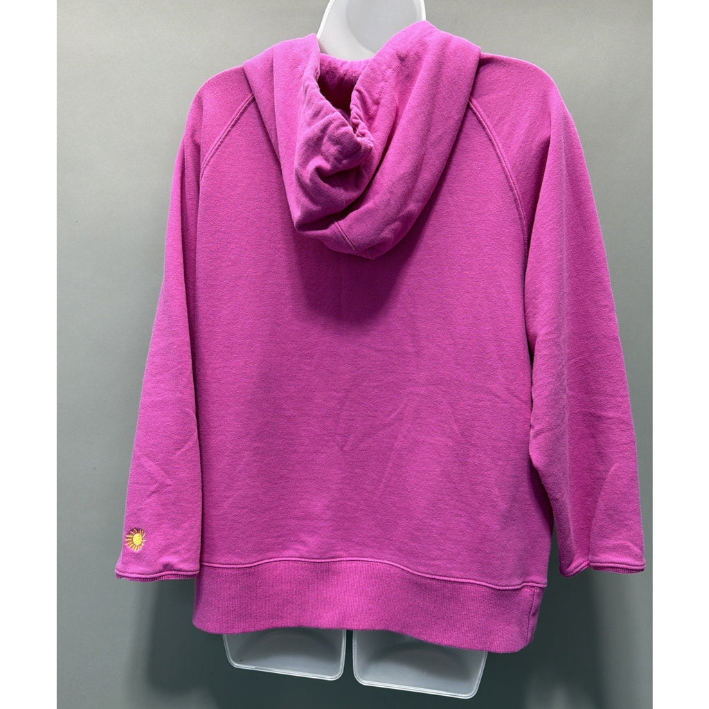 Lake Happy Womens Fleece Hoodie Size Large Pink