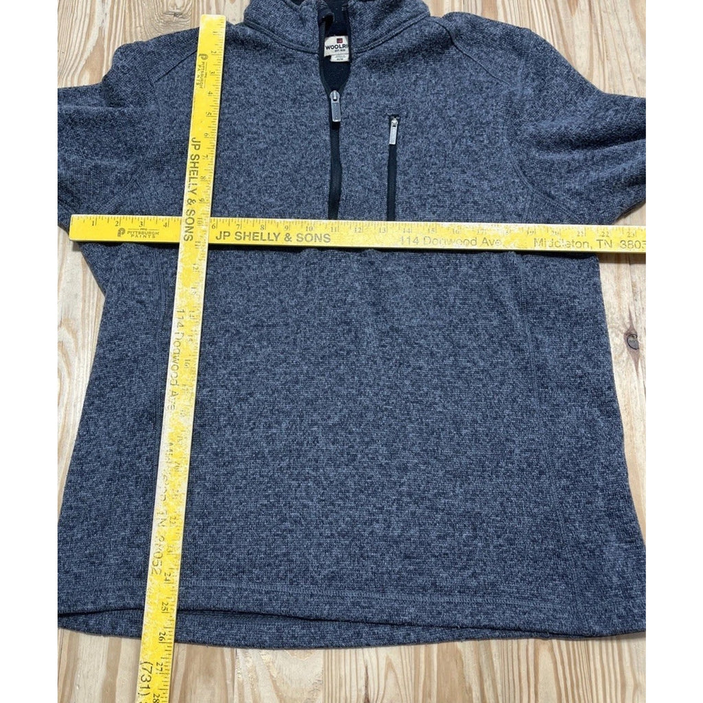 woolrich 1/4 zip sweater mens M - quarter zip pullover GRAY
