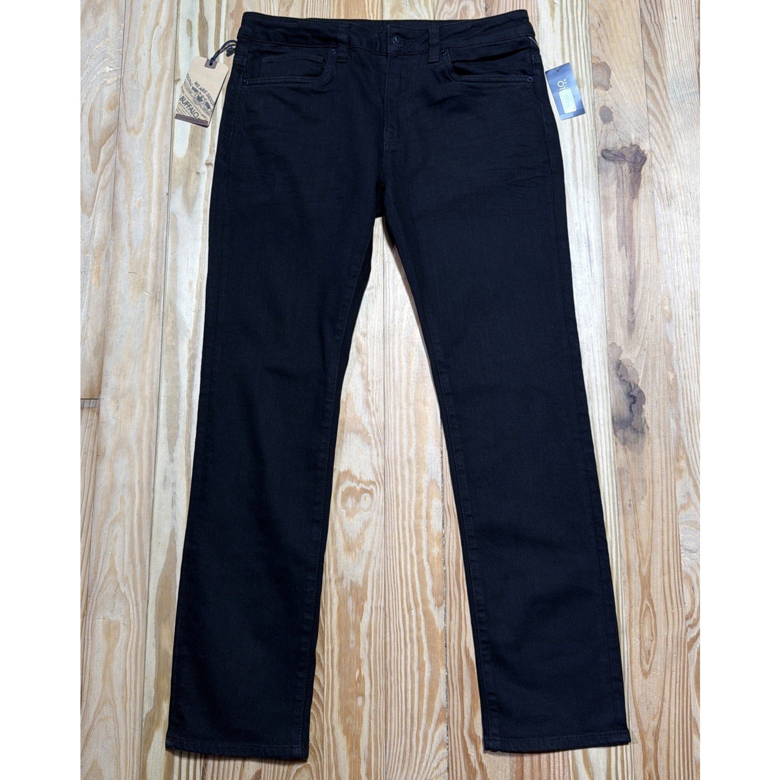 Buffalo David Bitton Men's Slim Ash Black Story Selvedge Denim Jeans 32x32 NWT