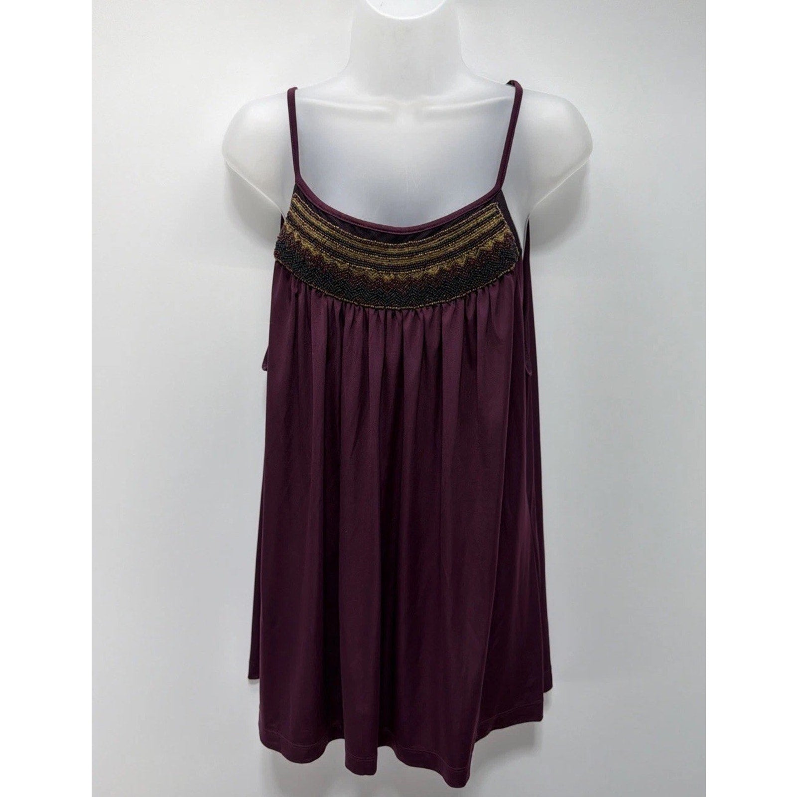 Worthington Stretch Beaded Halter Top Size 2X