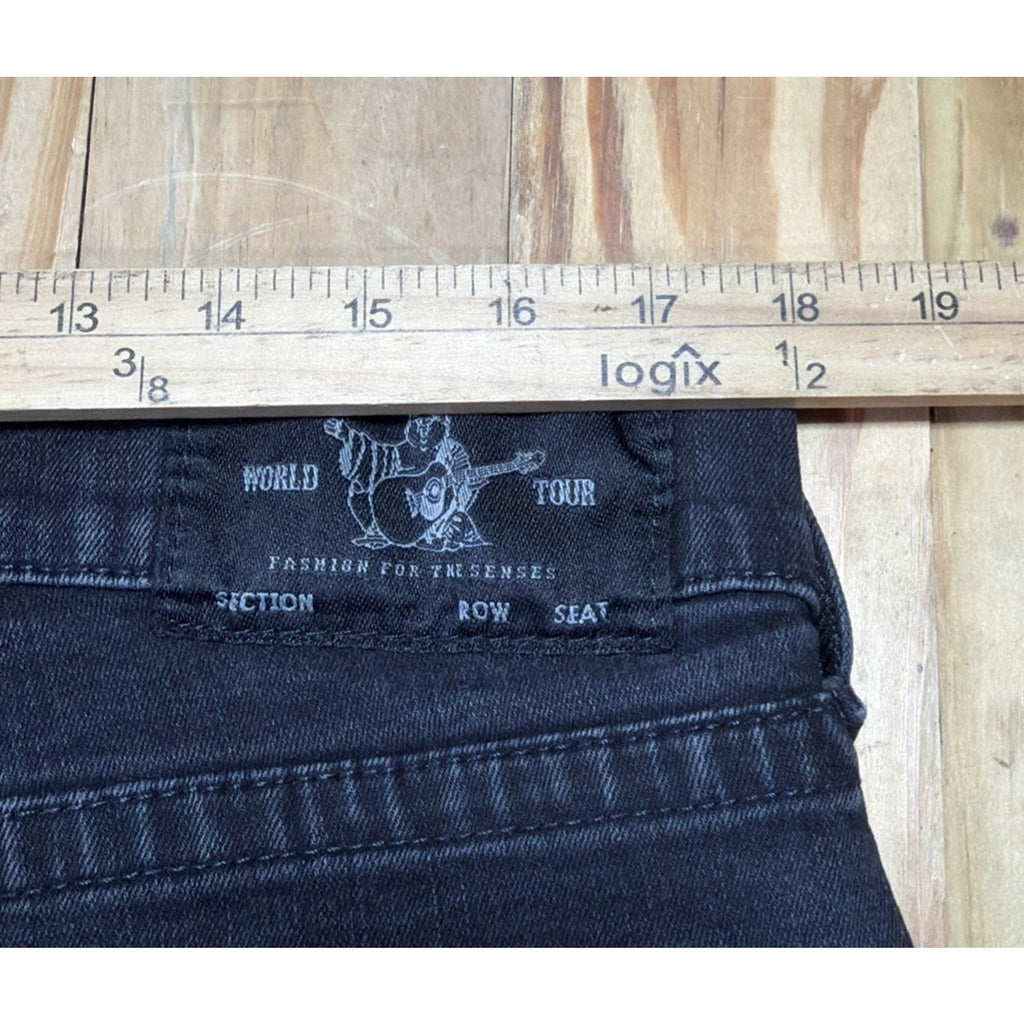 True Religion Geno No Flap Relaxed Slim Straight Jeans ‘Black’ Size 36