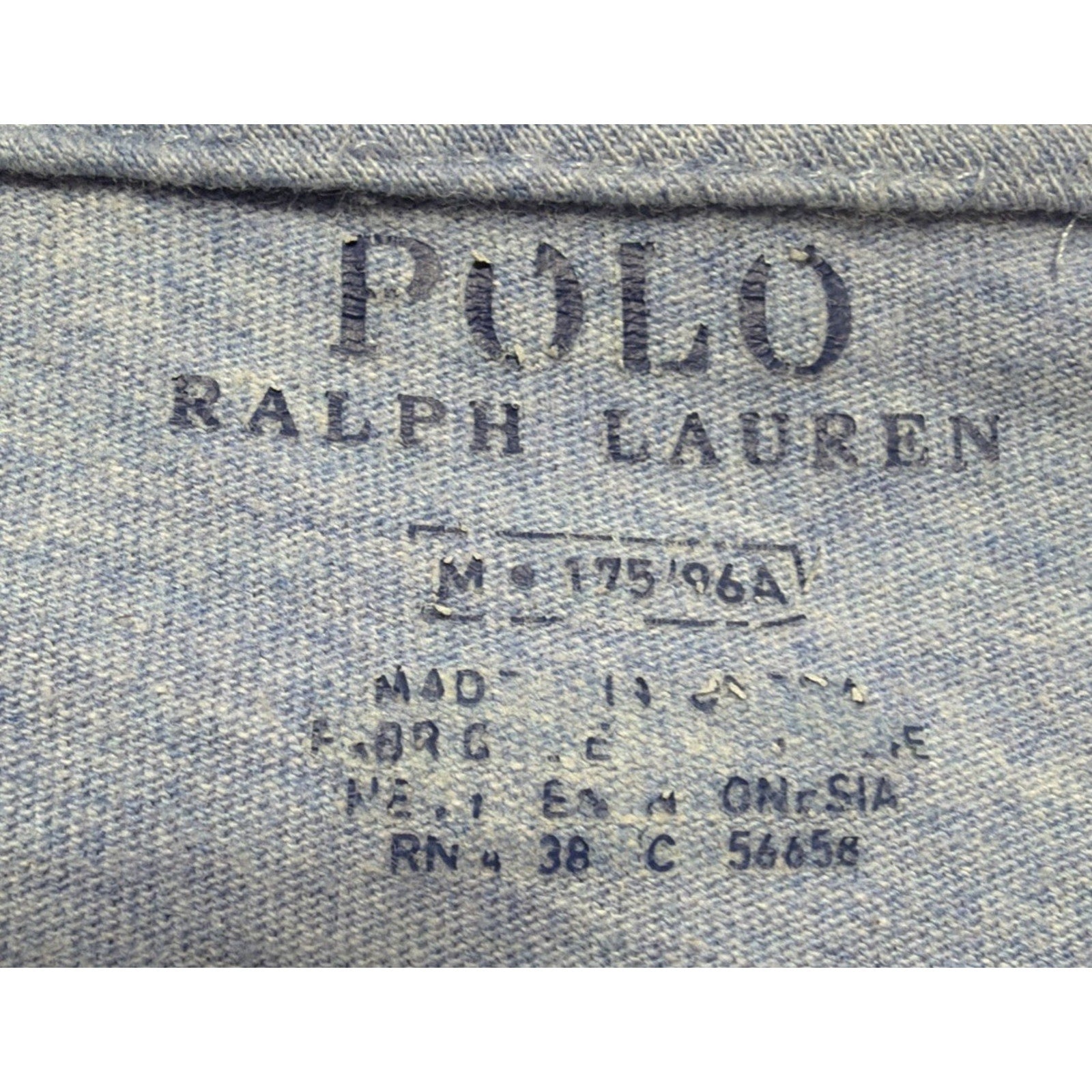 Polo Ralph Lauren Long Sleeve T-Shirt Heathered Blue Pony Logo Size Medium