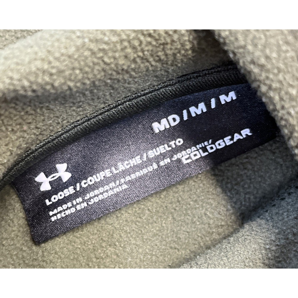 UNDER ARMOUR COLDGEAR LOOSE FIT PULLOVER HOODIE HOODED SWEATSHIRT M Army Green