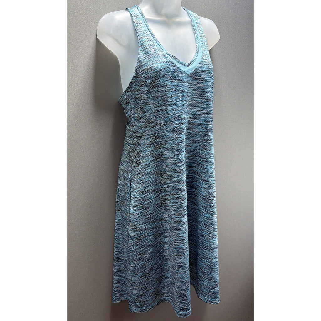 MPG Sport Racerback Active Dress Medium Blue Aqua Chevron Tennis Golf Excellent