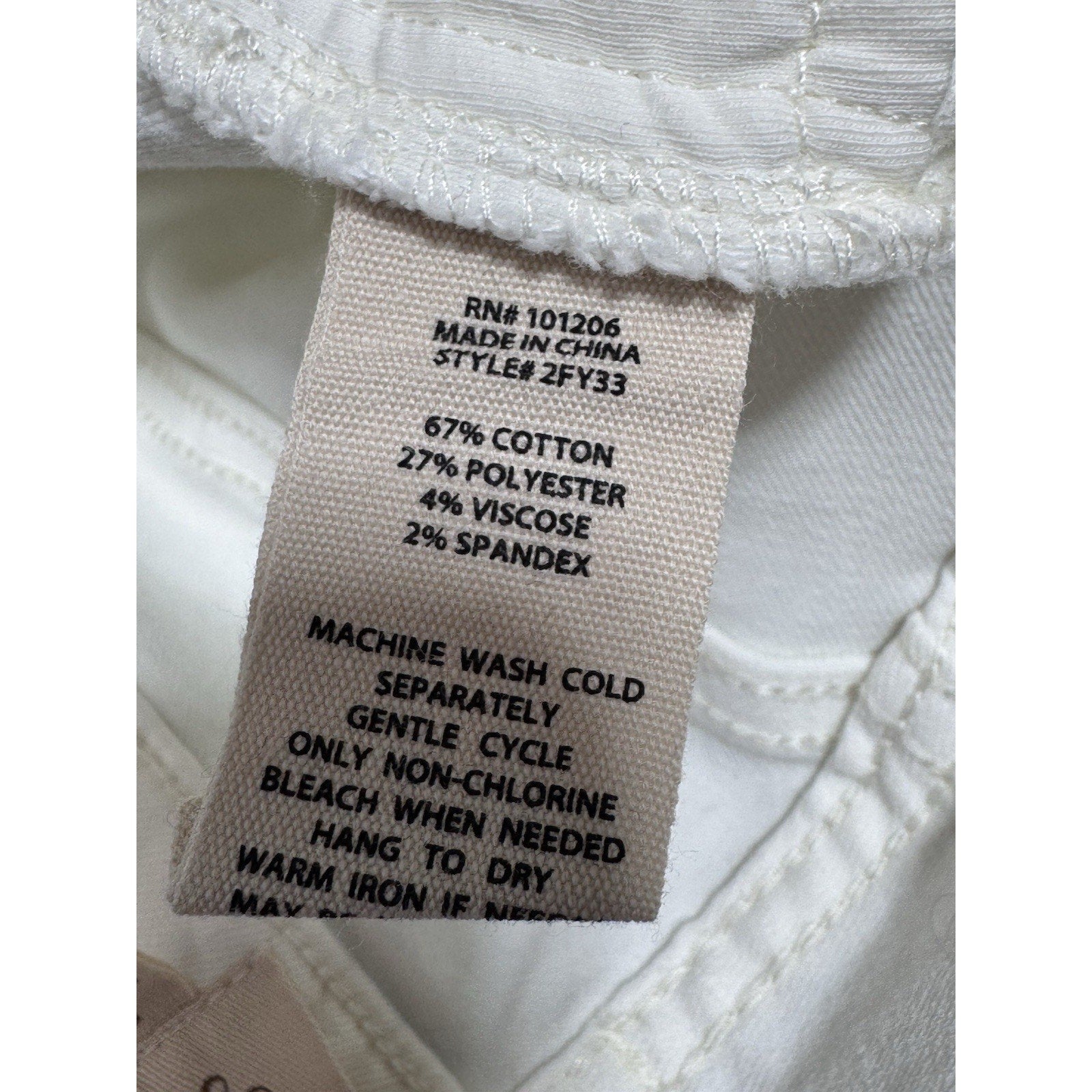 Soft Surroundings White Jean Straight Leg Classic High Rise Women’s Size 8