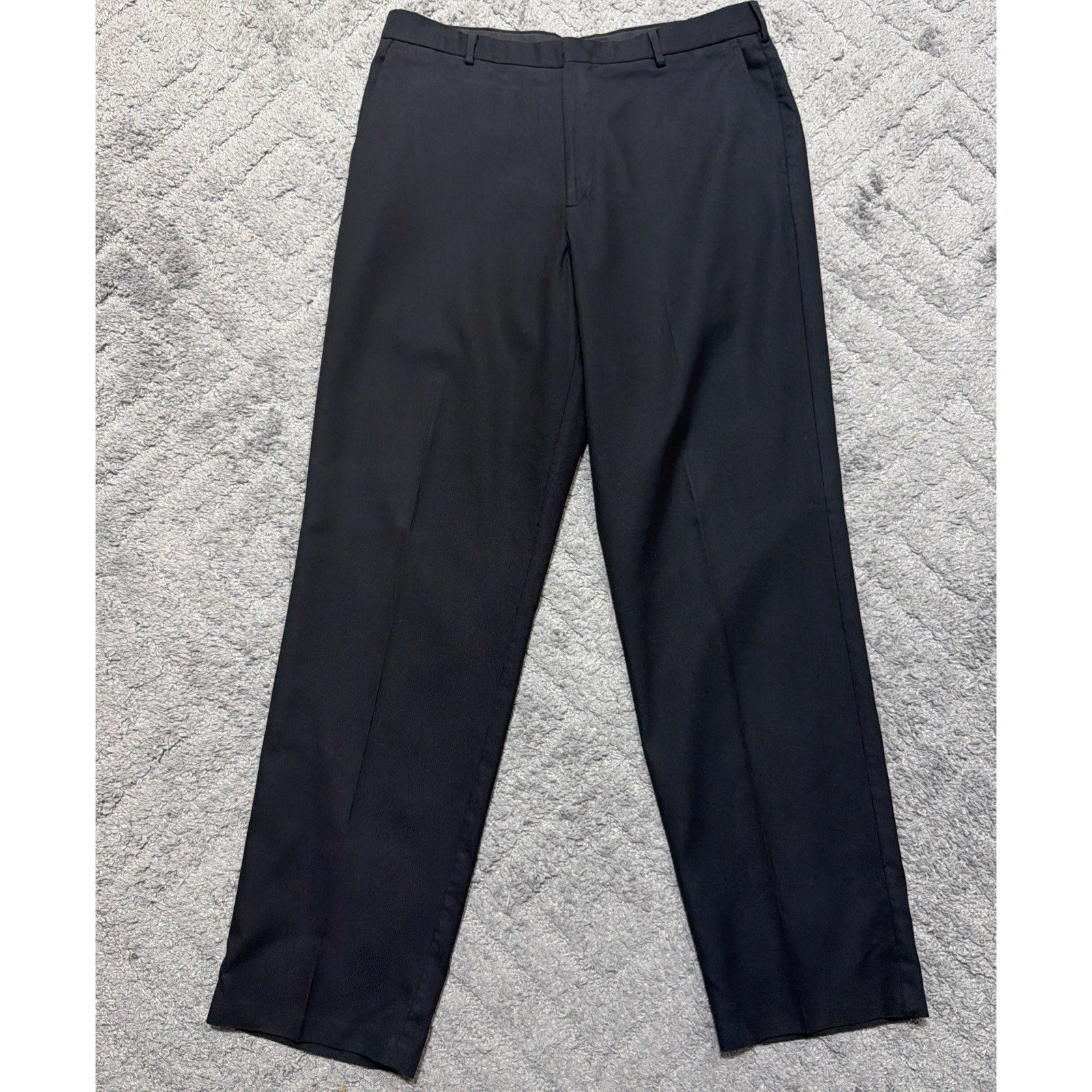 Dockers Premium Mens Dark Gray Flat Front Classic Fit 36x34 Pima Dress Pants
