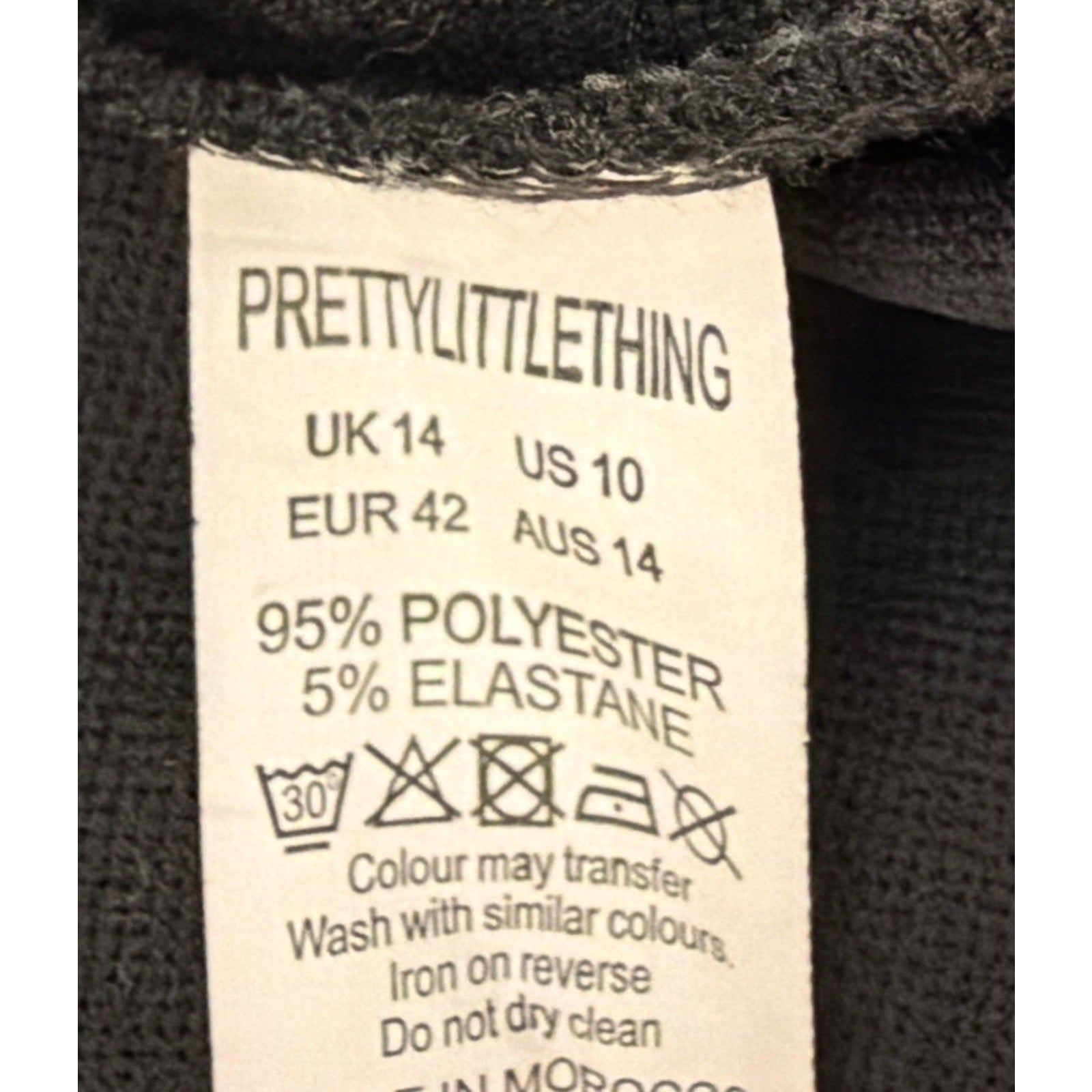 Pretty Little Thing Black Wrap Detail Mini Dress Size 10