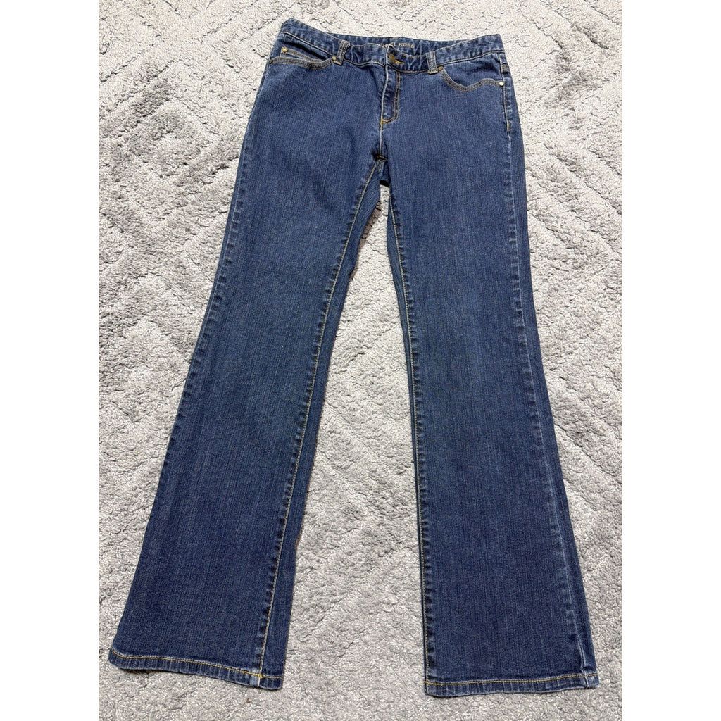 MICHAEL KORS Womens Size 8 Dark Wash Bootcut Blue Jeans Mid Rise Stretch