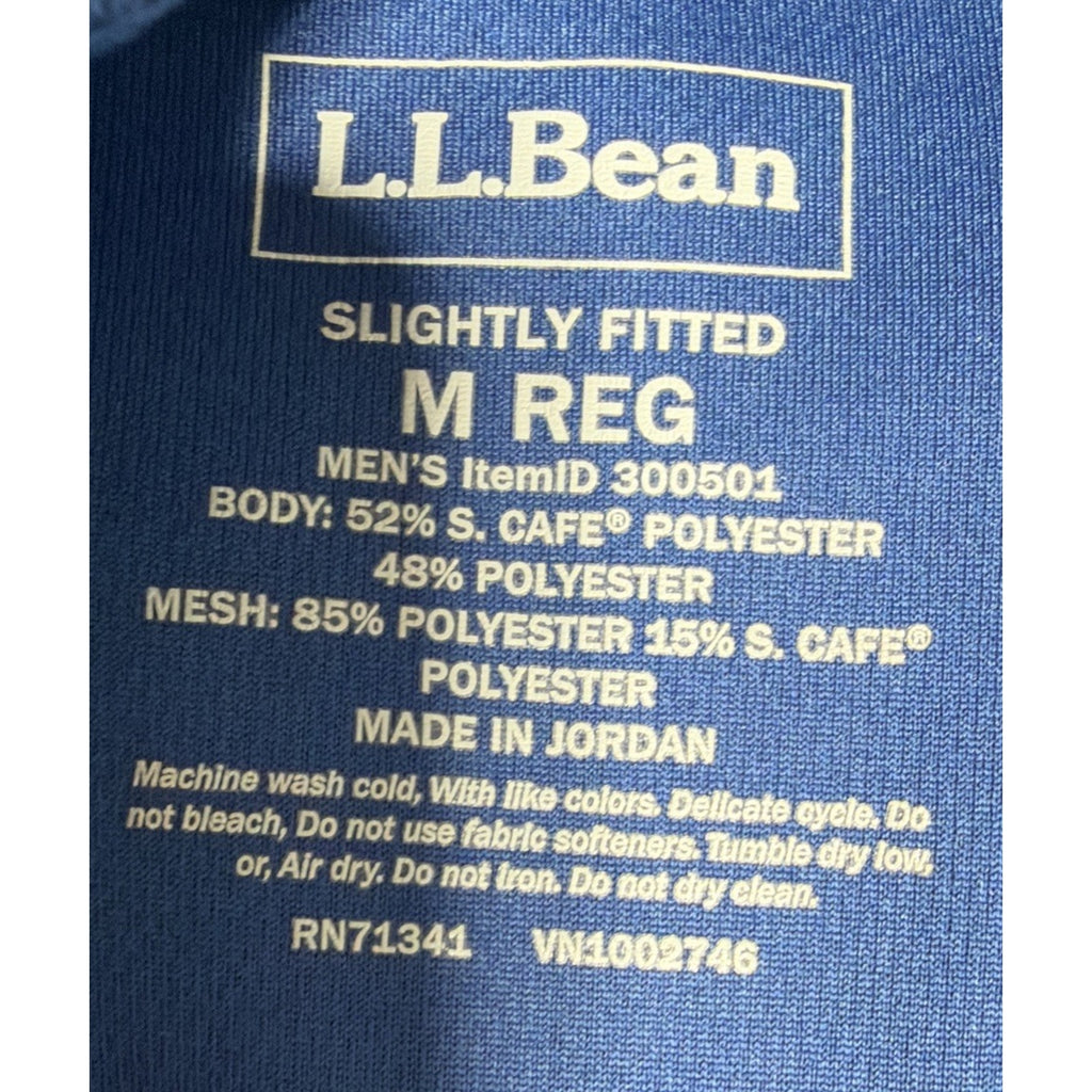 LL Bean Mens M Jacket Top Ridge Runner 1/4 Zip Pullover 2 Tone Slightly Fitted