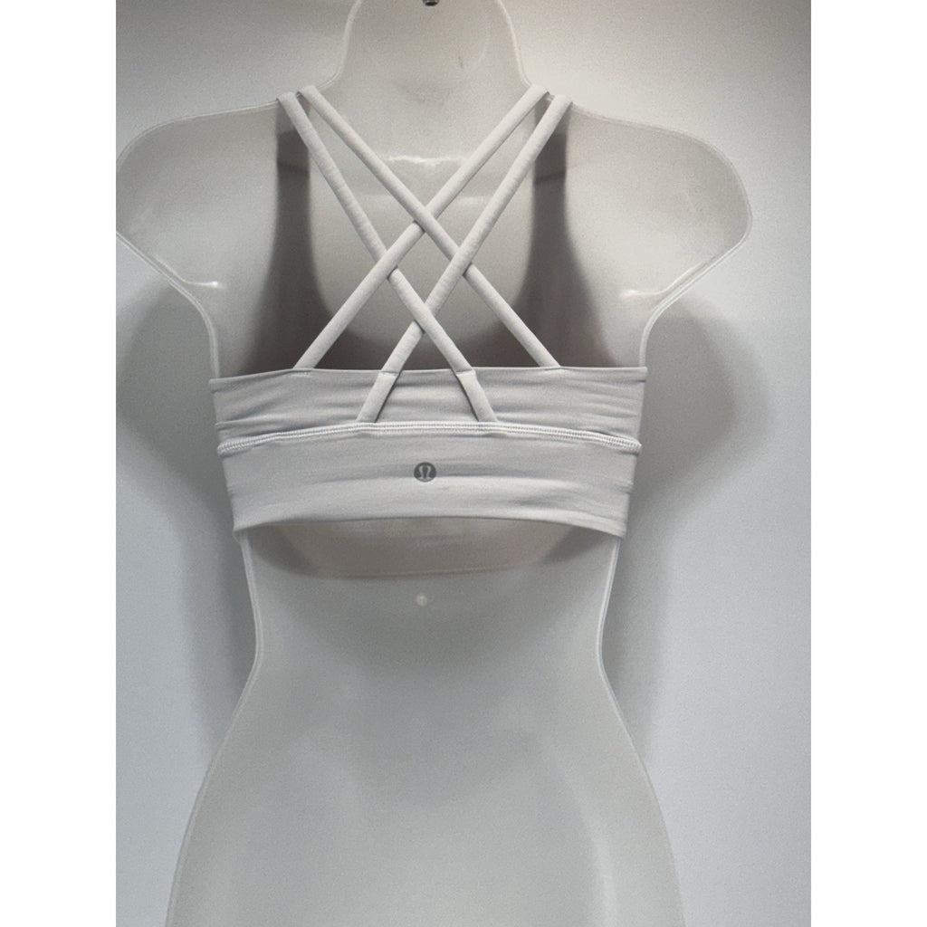Lululemon Energy Longline Bra Light Gray Medium Support A Cups Women’s 4