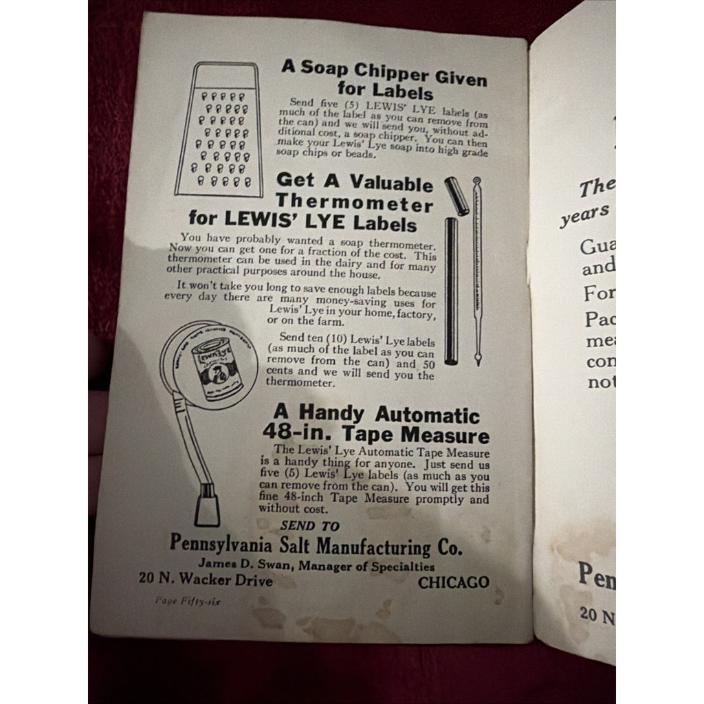 Vintage Book The Truth About Lye Pennsylvania Salt Manufacturing Co 16th Ed 1930