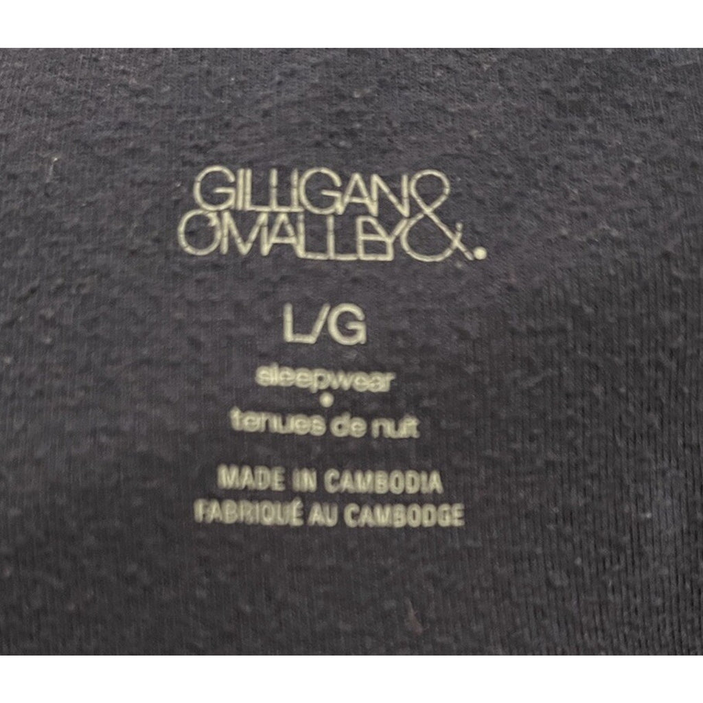 Gilligan & OMalley Blue Black Tunic Keyho Back Tank Top Women Size Large