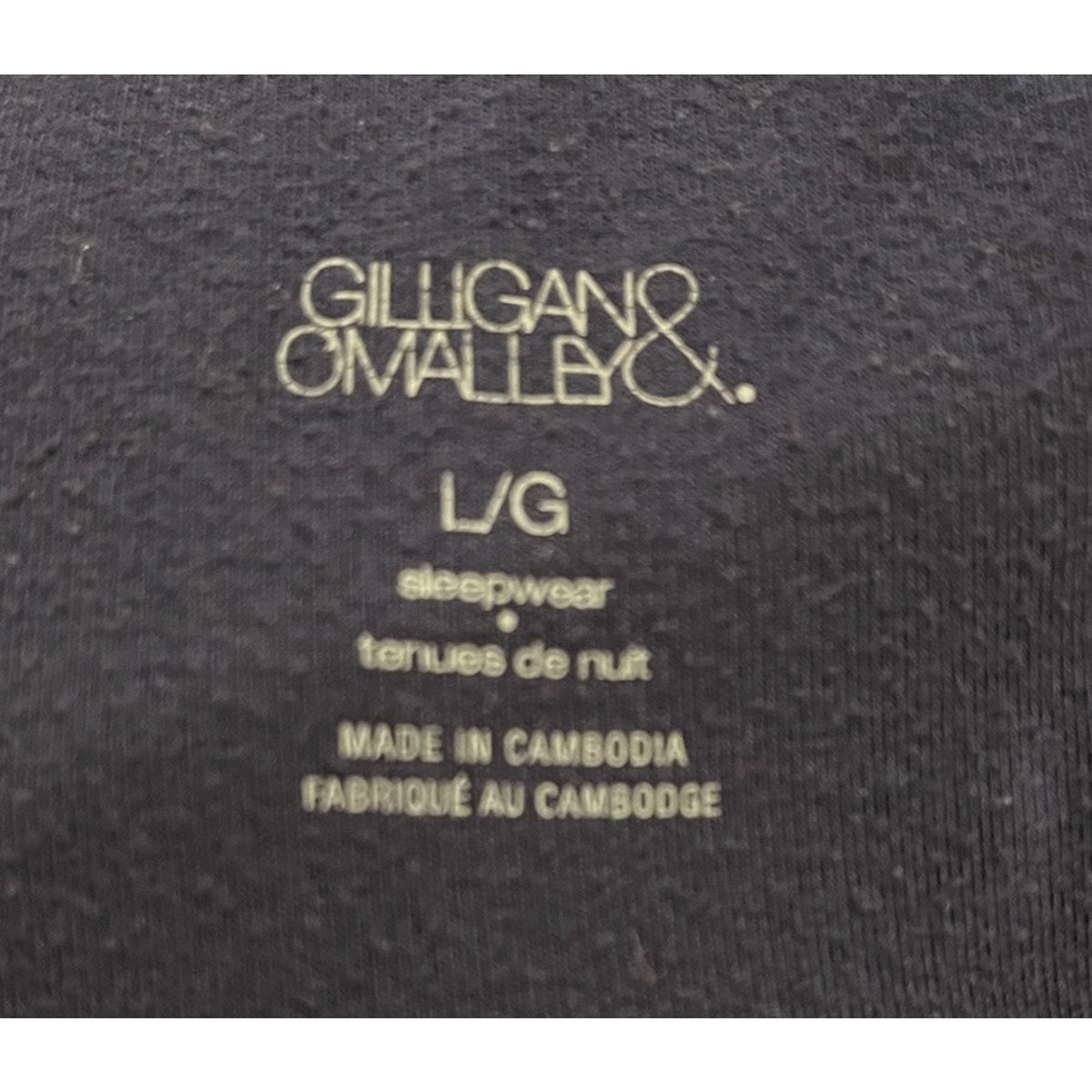 Gilligan & OMalley Blue Black Tunic Keyho Back Tank Top Women Size Large