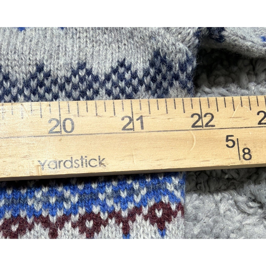 Urban Pipeline Sweater Mens XL Gray Fair Isle Nordic Wool Blend Knit Pullover