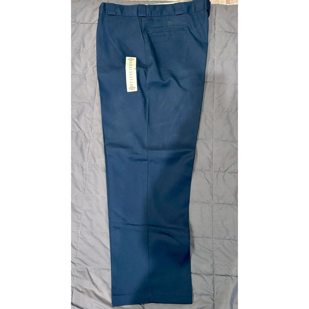 VTG Dickies Navy Blue Work Wear 874 Flat Front 44 X 30 NWT Twill Pants USA