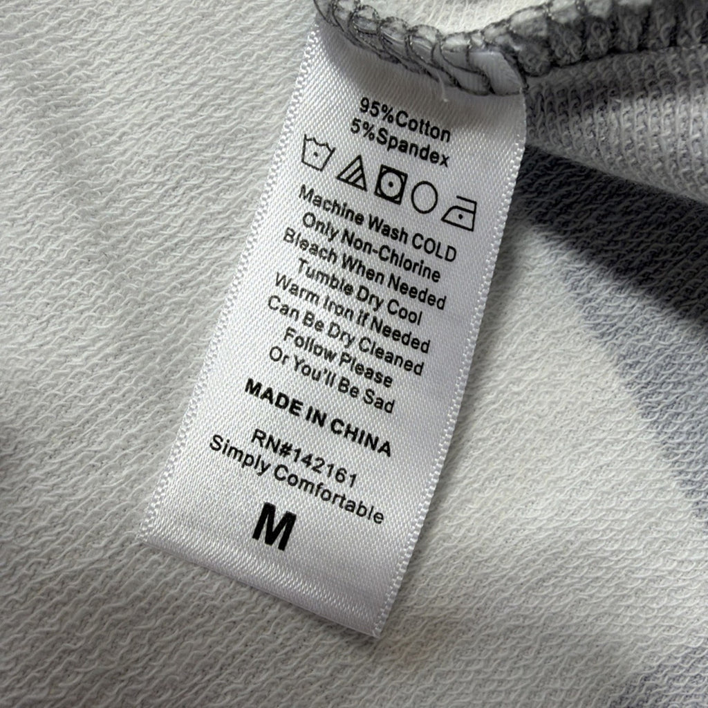 HANNAH LuLaRoe GRAY & WHITE CHECKERBOARD Size M Crewneck Sweatshirt