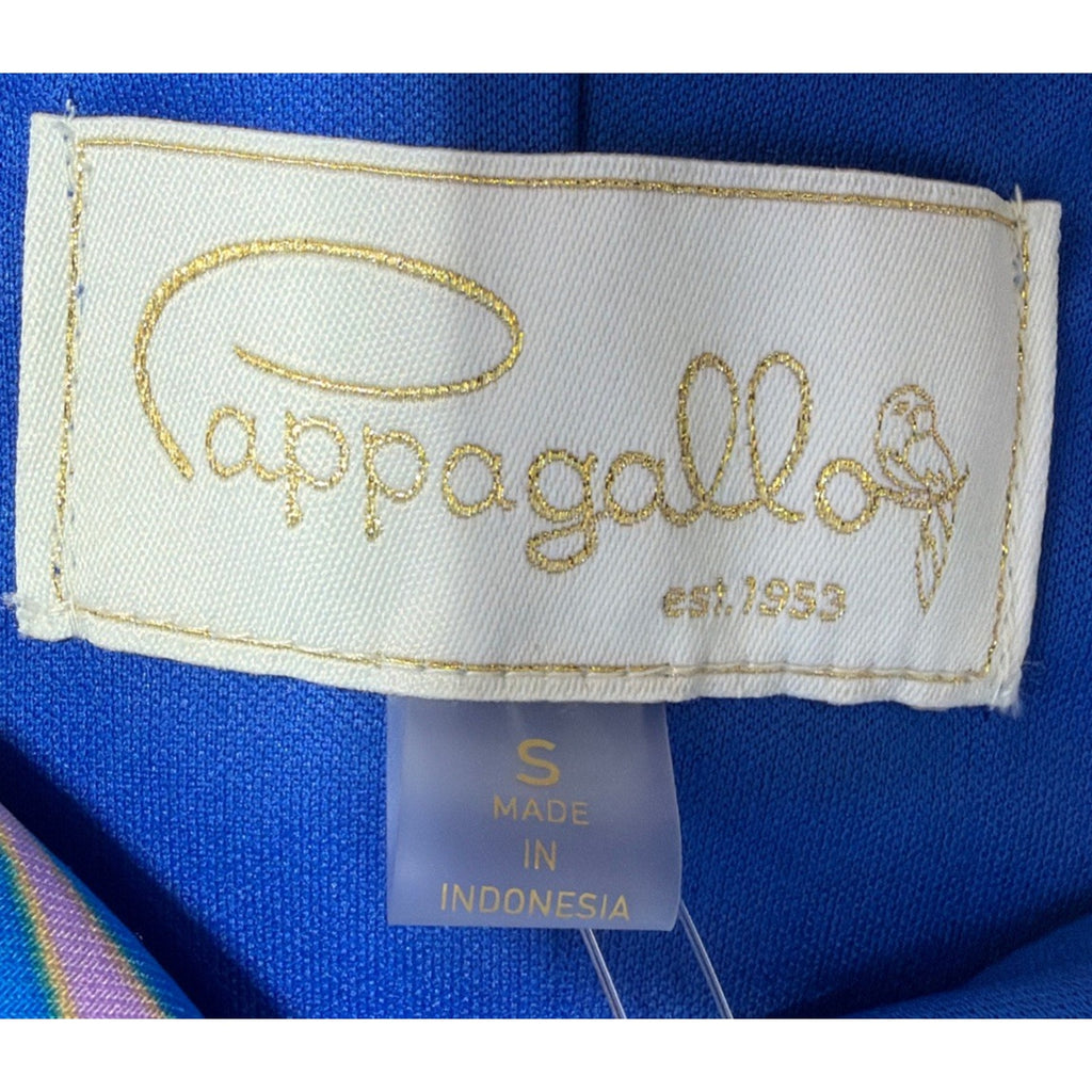 NWT Cappagallo Blue Lilac Floral Sleeveless Faux Wrap Dress Women’s Small Resort