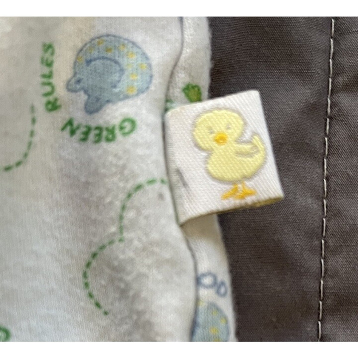 Duck Duck Goose White And Blue 1 Pc Size 3-6 Months boy girl Green Rules