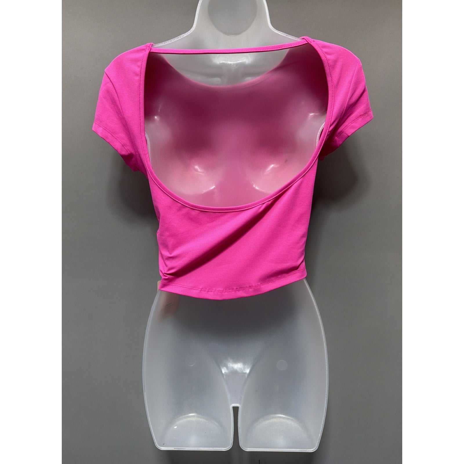 Shein Bae Pink Short Sleeve Cropped T-Shirt Women's Size Medium New
