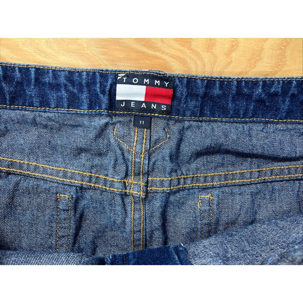 Tommy Hilfiger Jeans Women's Skirt Denim Size 11 Button Slit