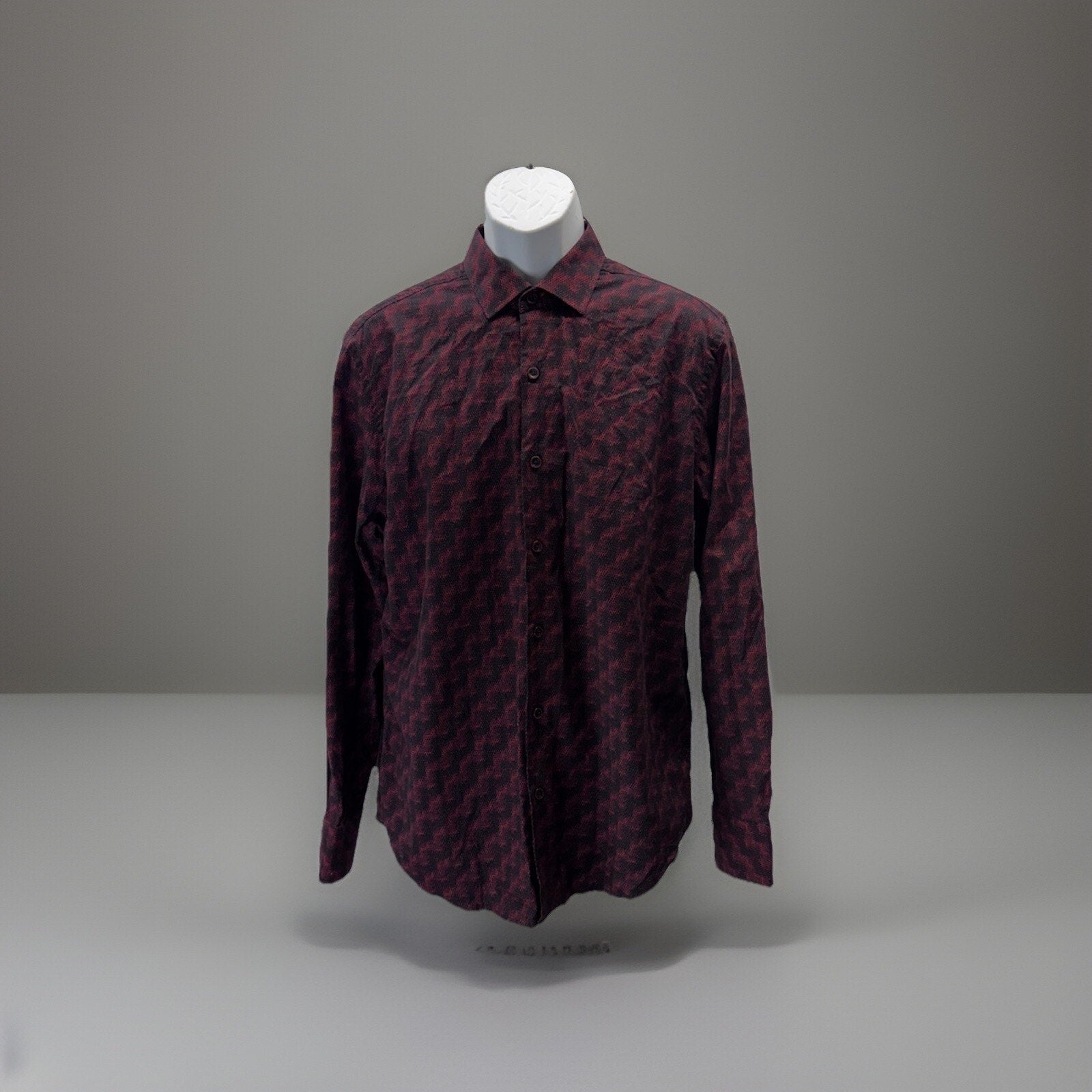 ROBERT GRAHAM Mens SHIRT L CLASSIC FIT Long Sleeves BUTTON FRONT Ruby Diamond