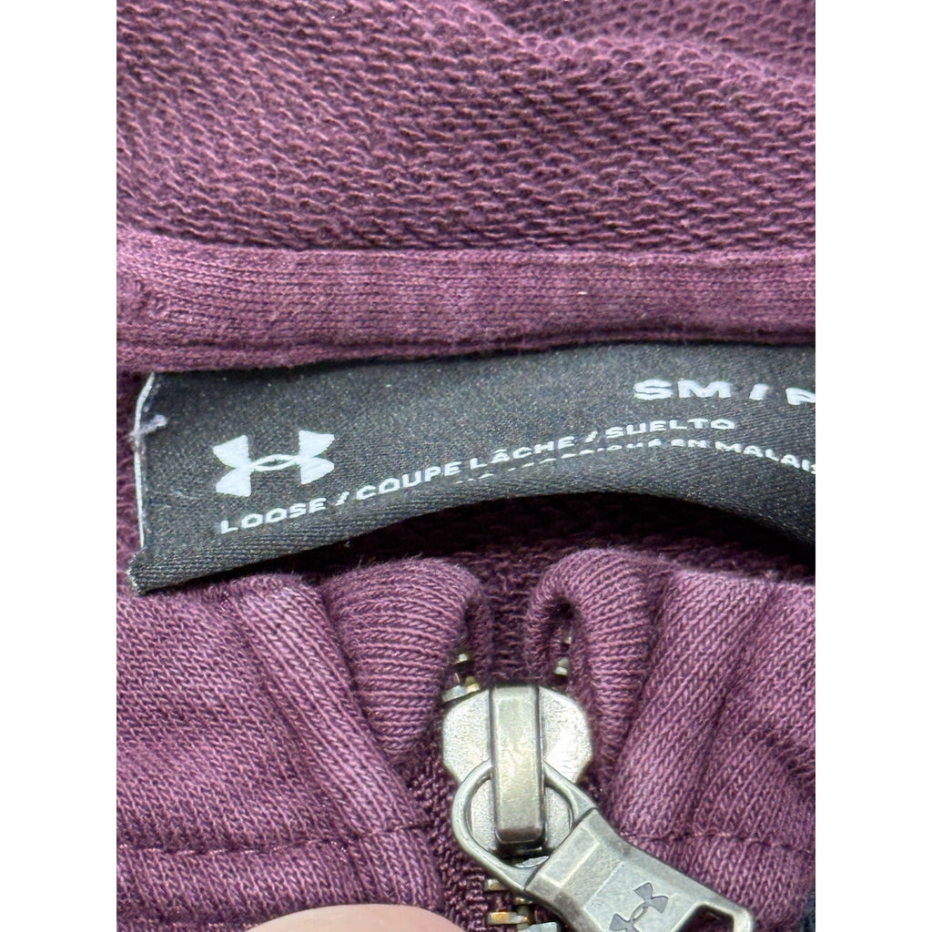 Under Armour Zip Up Hoodie Long Sleeve Burgundy Jacket Coat Activewear Women’s S