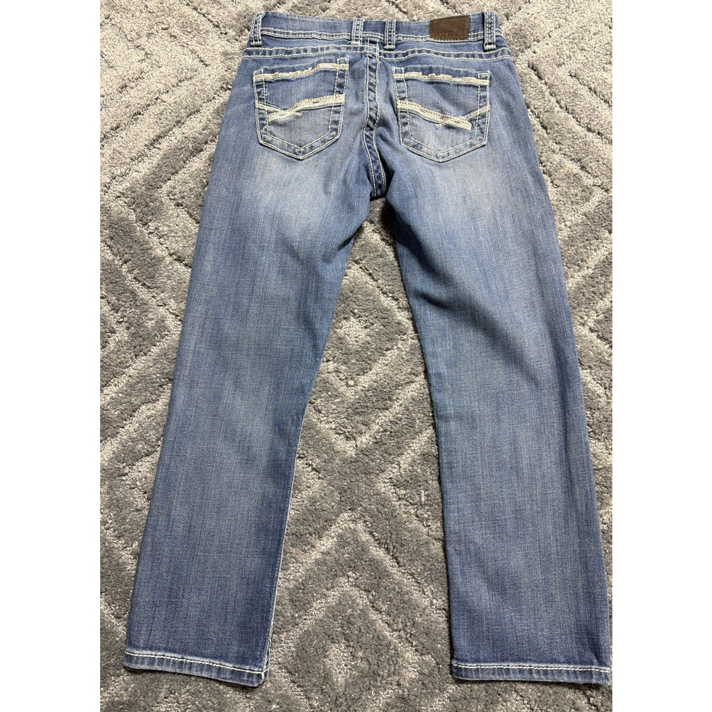 BKE Harper Cropped Jeans Womens Size 27 Casual Western Straight Leg Blue Denim