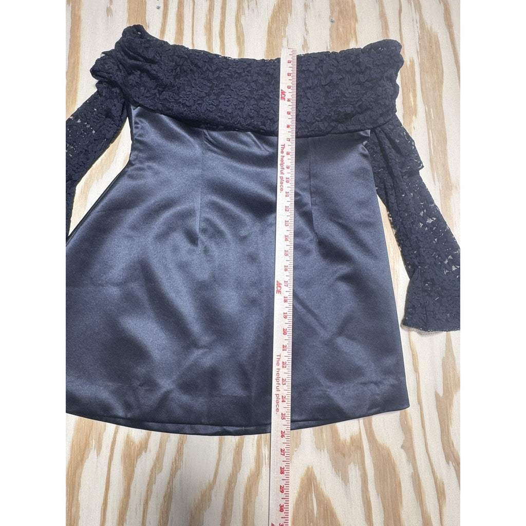 Babyboo Black Off Shoulder Lace Mini Dress Women’s Size XXL Georgianna NWT