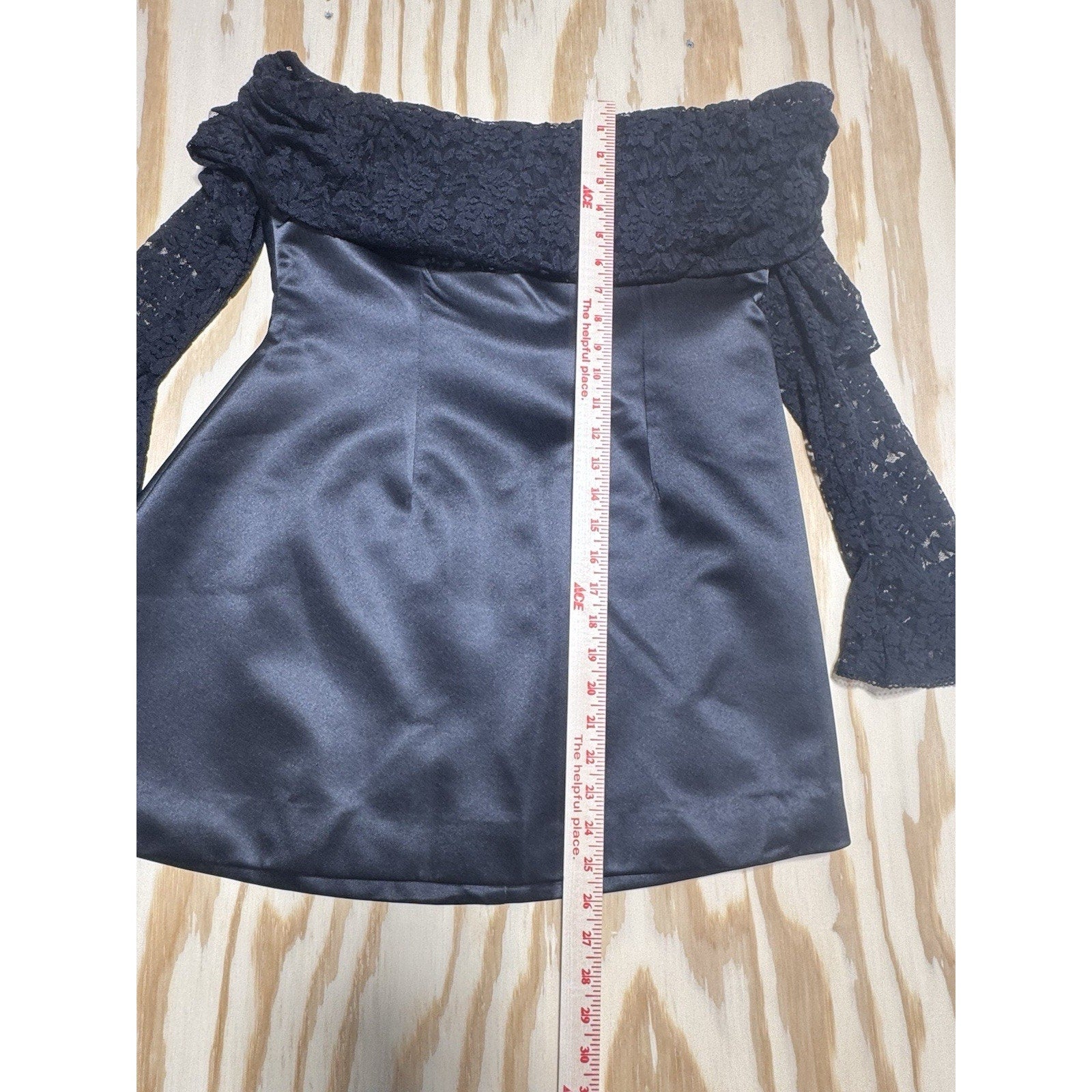 Babyboo Black Off Shoulder Lace Mini Dress Women’s Size XXL Georgianna NWT