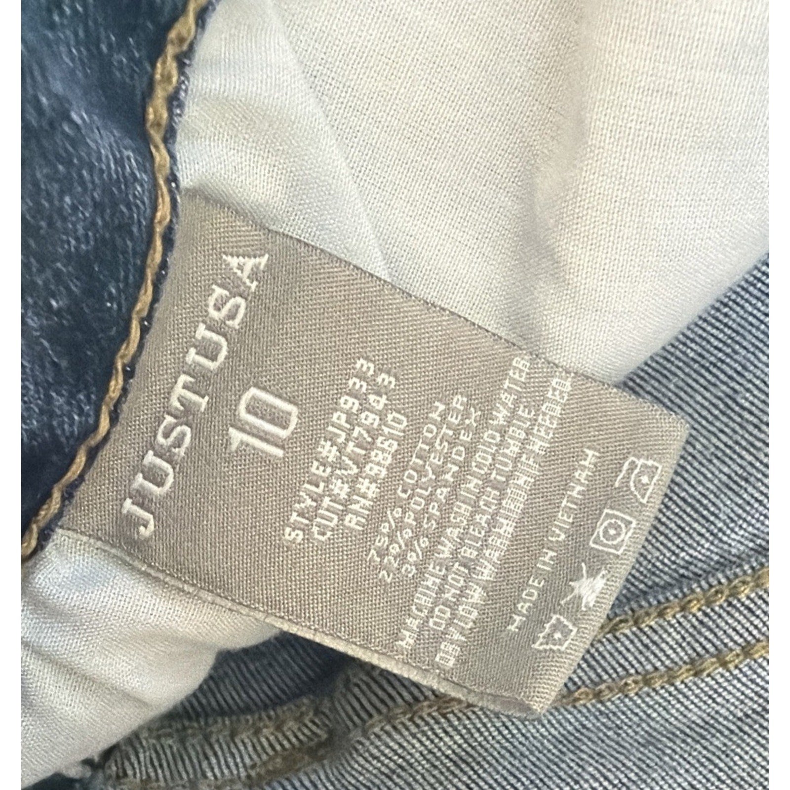 Just USA Womens High Rise Skinny Jeans Size 10 Blue Distressed