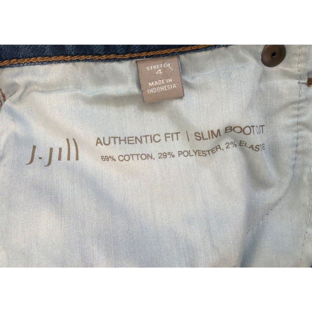 J. Jill Denim Modern Slim Bootcut Jeans Blue Women's Size 4 Stretch 30x31