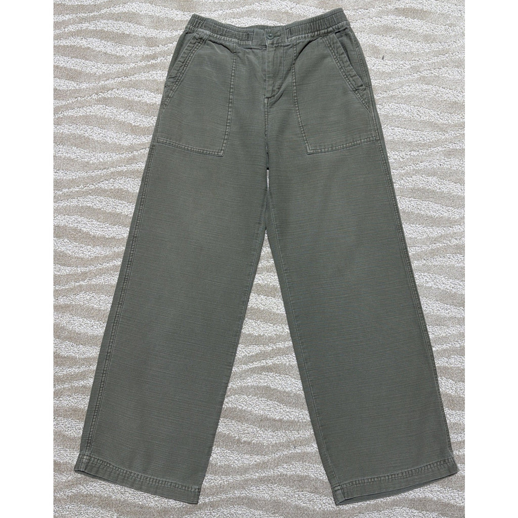 Lucky Brand Womens Utility Wide Leg Pants Size XS Green 28x29