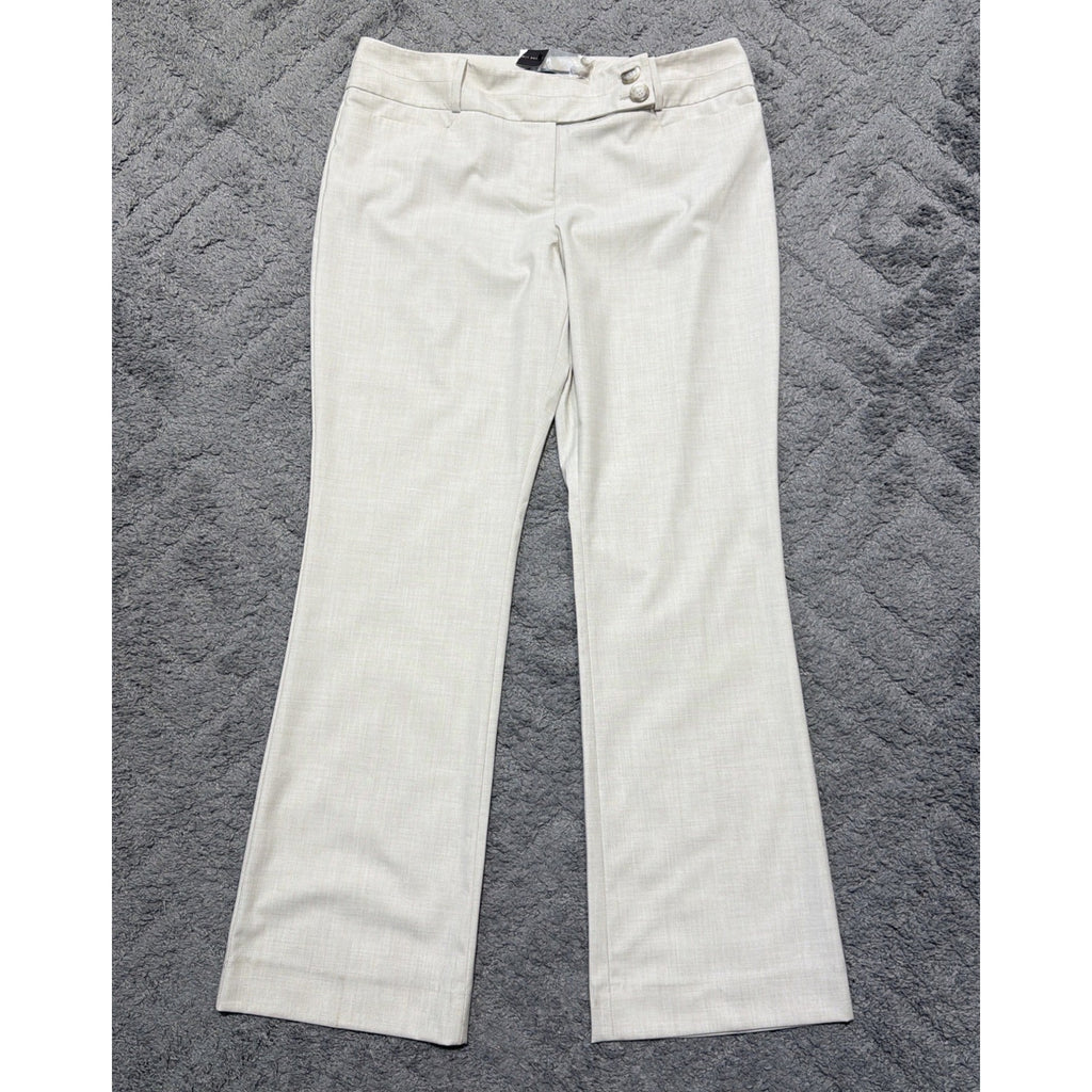 The Limited Cassidy Fit Dress Pants Women's Size 14 R Beige Bootcut Career NWT