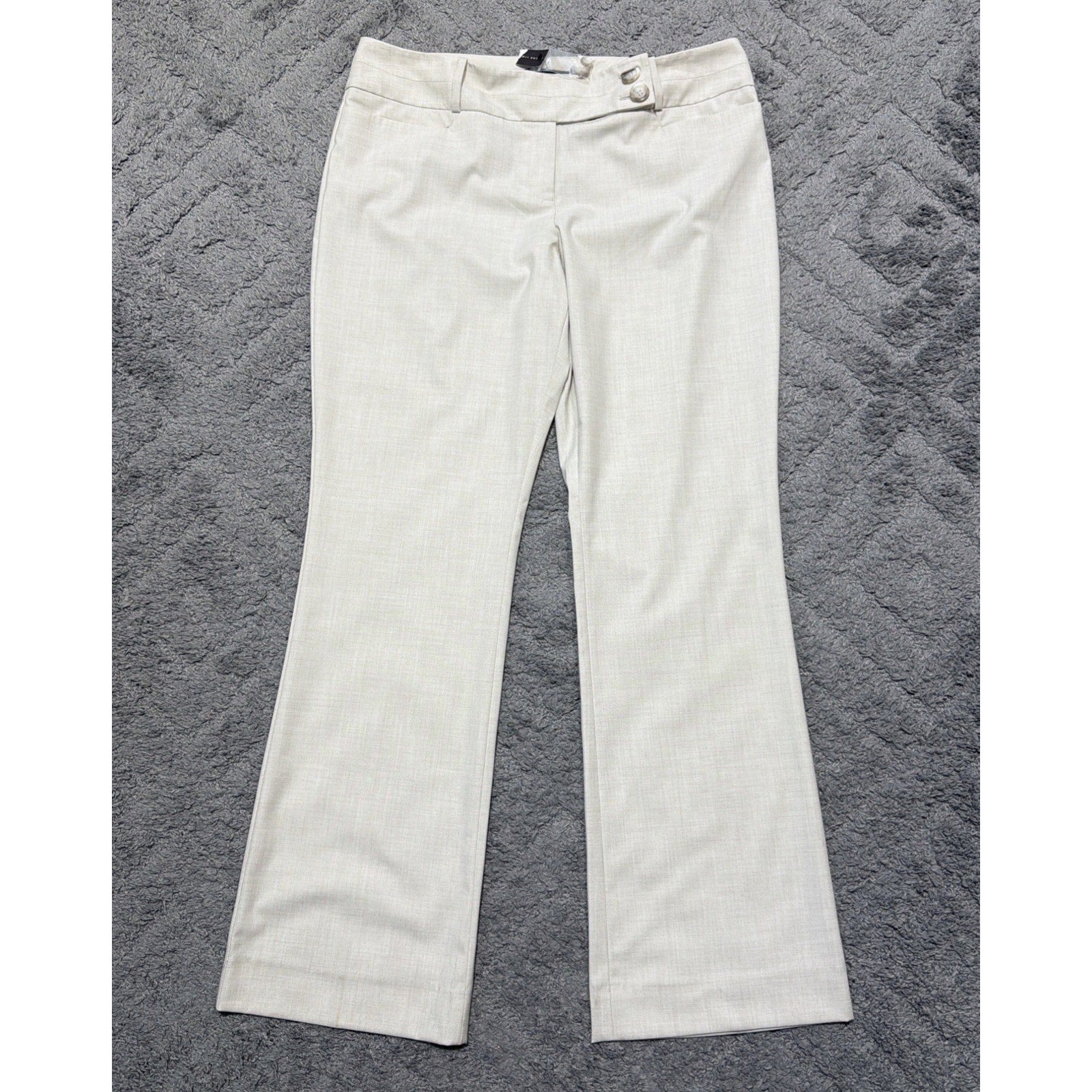 The Limited Cassidy Fit Dress Pants Women's Size 14 R Beige Bootcut Career NWT