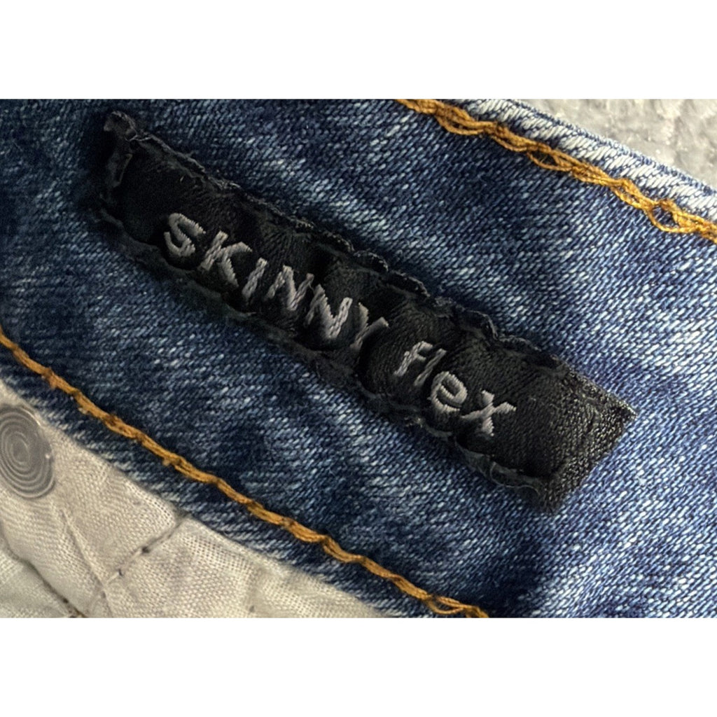 CJ Black Skinny Flex Premium Moto Jeans Men's Size 32x32 Rue21 Distressed Denim