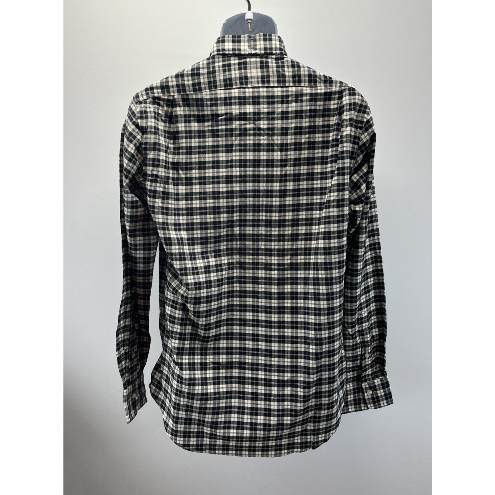 NWT Polo Ralph Lauren Black White Plaid Long Sleeve Slim Fit Button Up Shirt M