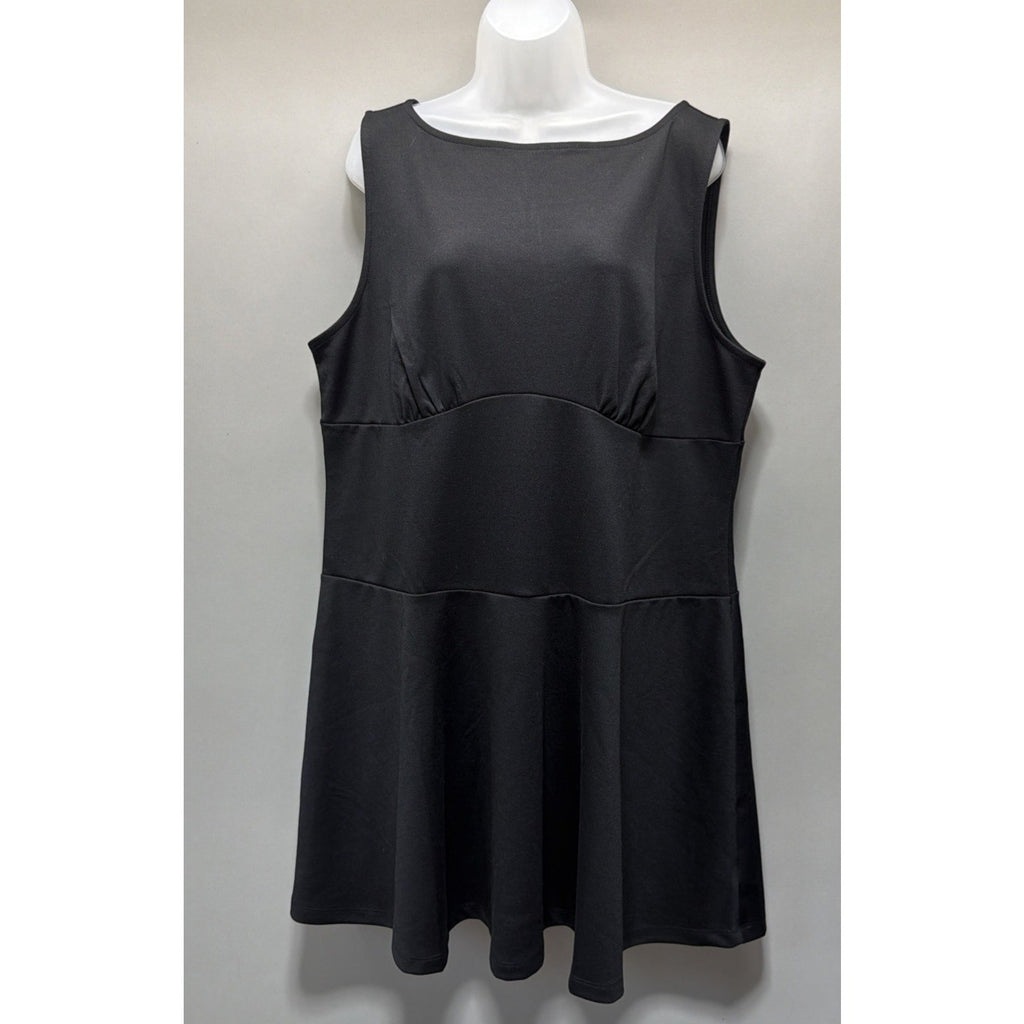 Gap Women's Mini Dress Boat Neck Round Sleeveless Black Size XXL NWT